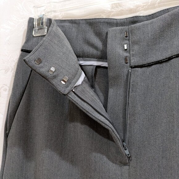 High Rise Relaxed Flare Trousers Pants 4 Stretch Dark Academia Classic Career - Picture 7 of 8